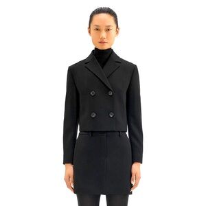 Theory - Cropped Double Breasted Blazer